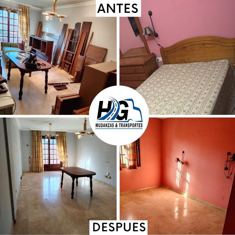 Resultado final de un vaciado realizado por HG Mudanzas y Transportes